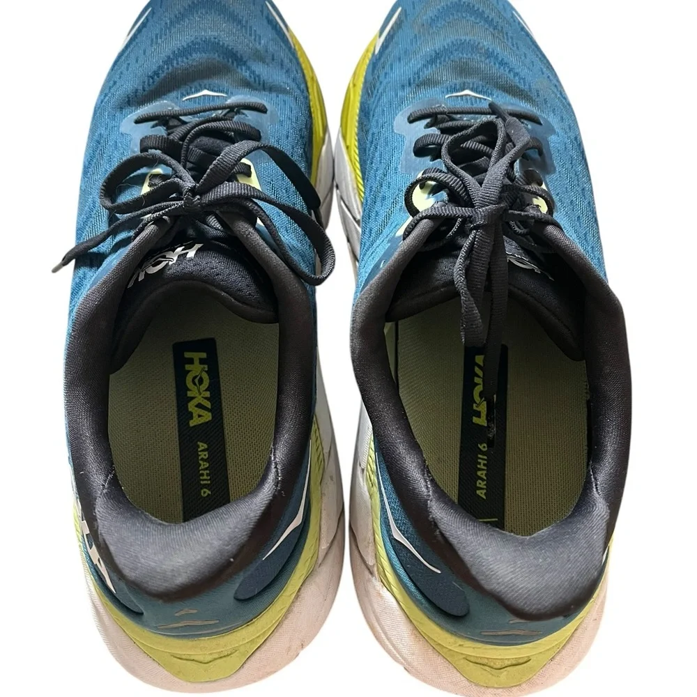 Hoka One One Arahi 6 Running Shoes Sneakers Men's 10.5D Teal/Blue‎ Gym Active✅